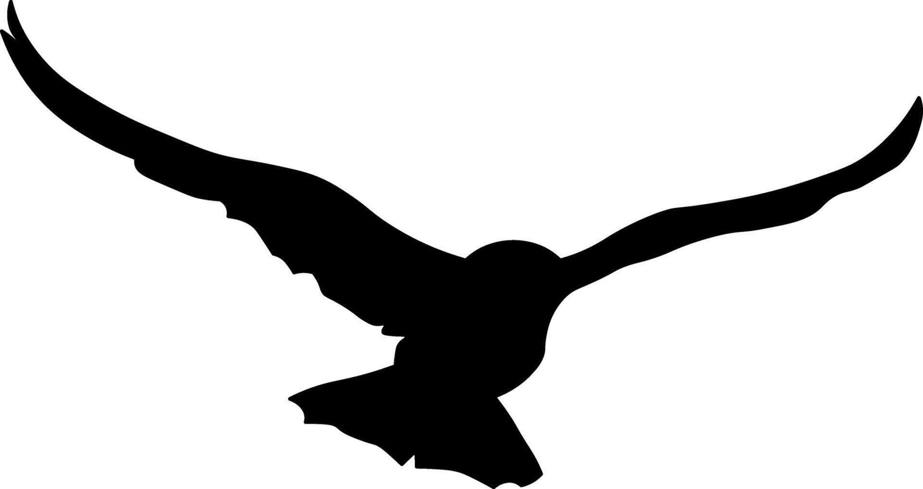 zwart silhouet van een vogel zonder achtergrond vector