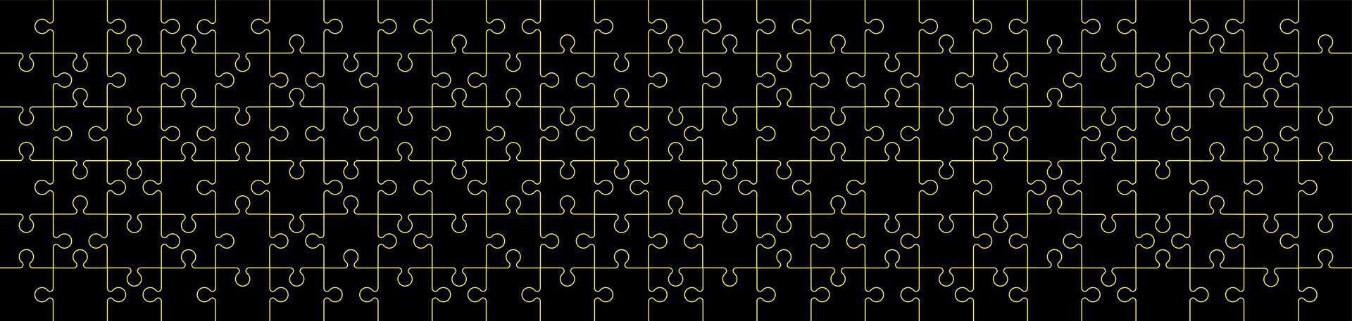 decoupeerzaag puzzel sjabloon met stukken geregeld in een rooster patroon ingelijst. vlak illustratie geïsoleerd vector