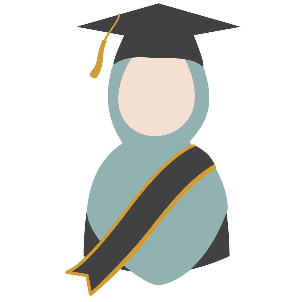 moslim hijab diploma uitreiking vector