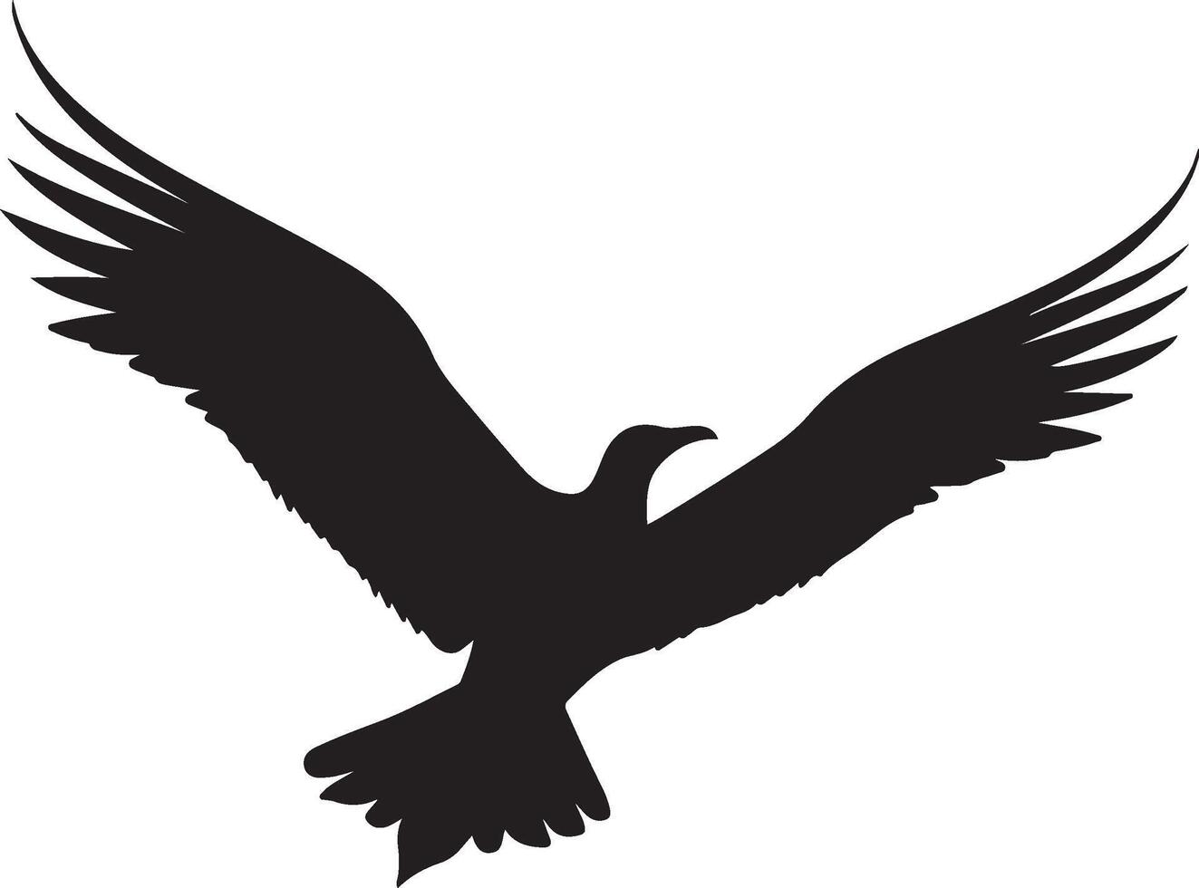 albatros silhouet illustratie wit achtergrond vector