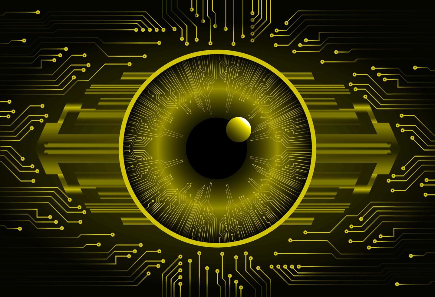 eye cyber circuit toekomstige technologie concept achtergrond vector