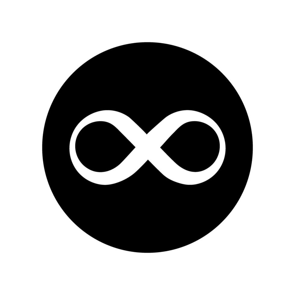 oneindigheid icoon . Mobius lus vorm illustratie teken. onbeperkt symbool. voor altijd logo. vector