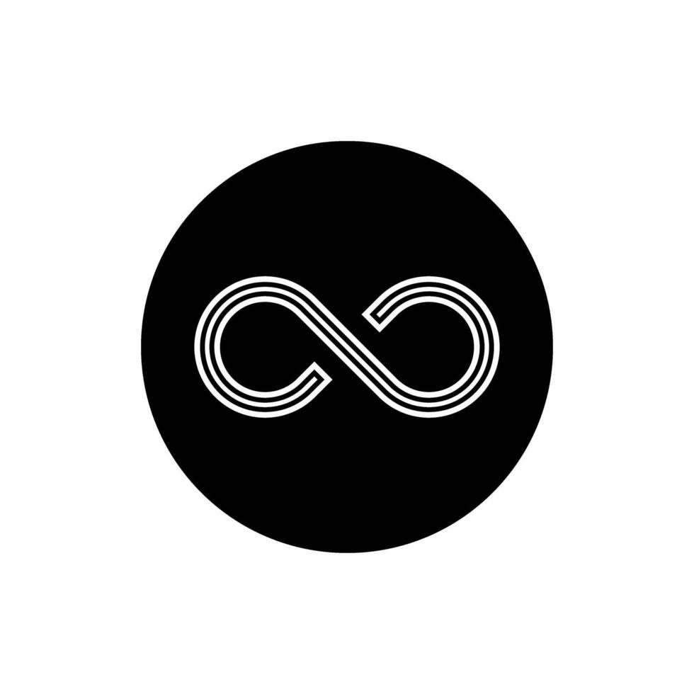 oneindigheid icoon . Mobius lus vorm illustratie teken. onbeperkt symbool. voor altijd logo. vector