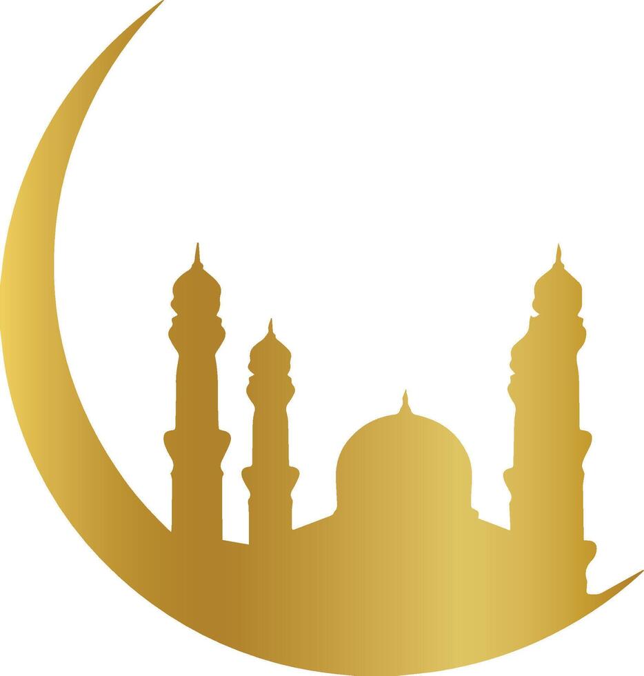 moskee gouden illustratie vector