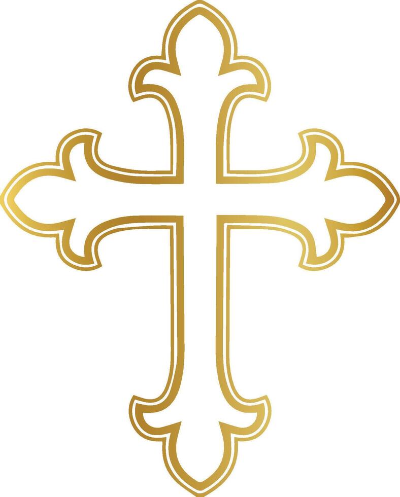 christen kruis keltisch kruis kruisbeeld, christen kruis, Christendom, goud, gouden kruis vector
