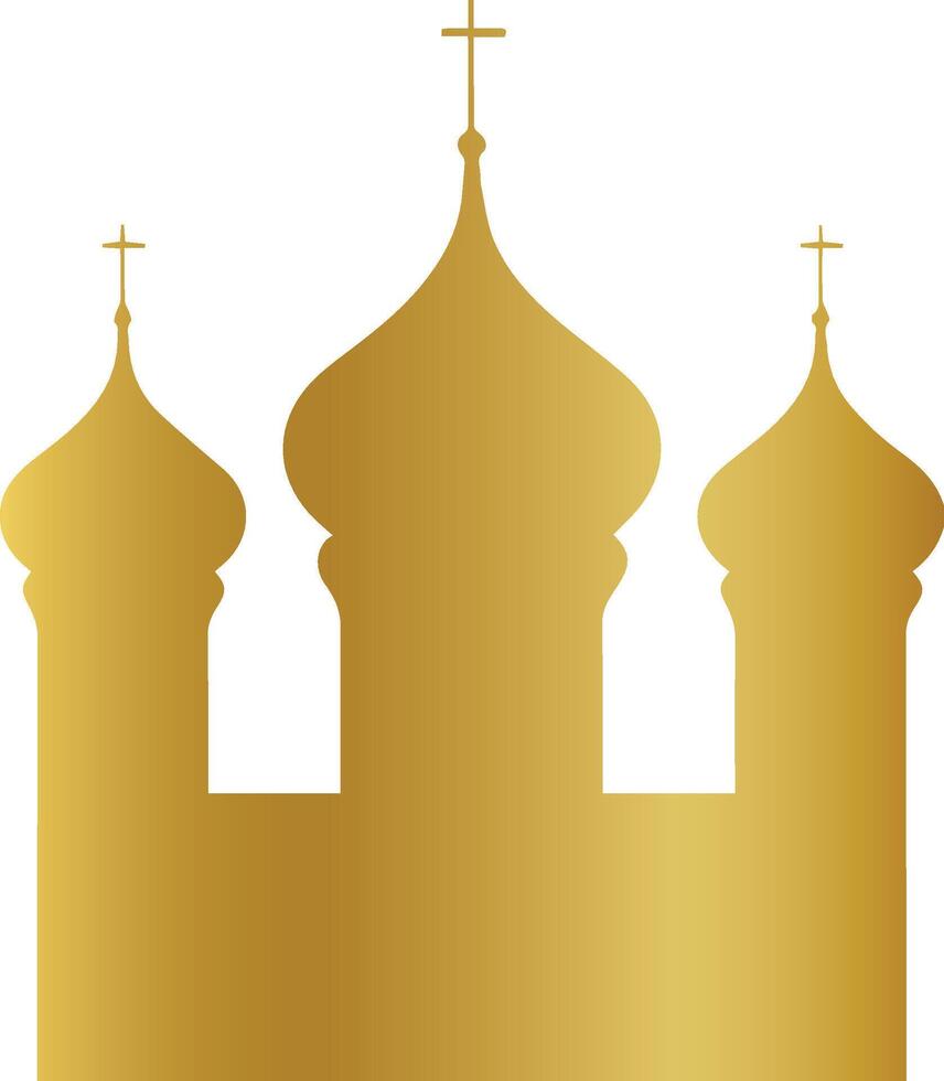gouden kerk goud kruis icoon goud kerk vector