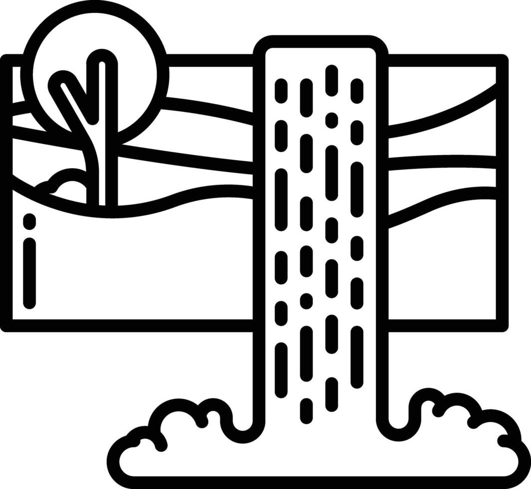 waterval schets illustratie vector