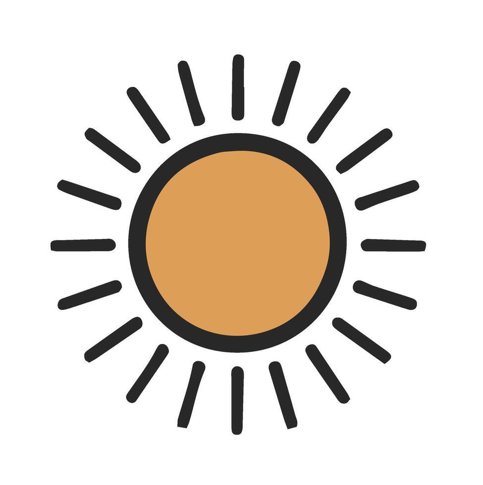 gemakkelijk circulaire zon illustratie vector