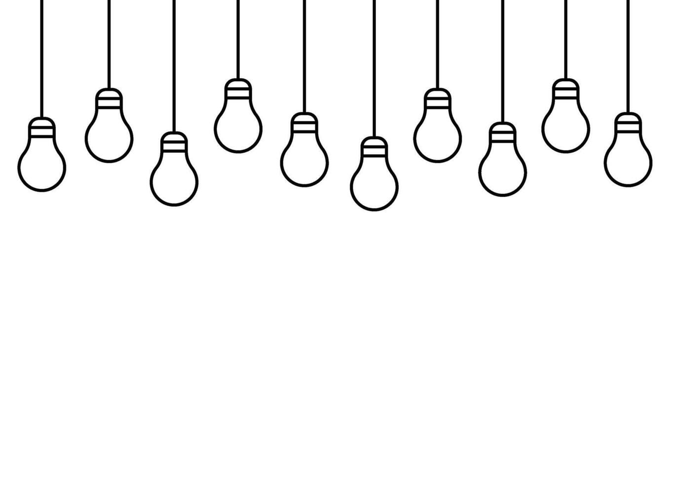 lamp licht hangen, decoratief lamp, lijn icoon. gloeilamp symbool net zo idee concept teken. lamp gemakkelijk schets. illustratie vector
