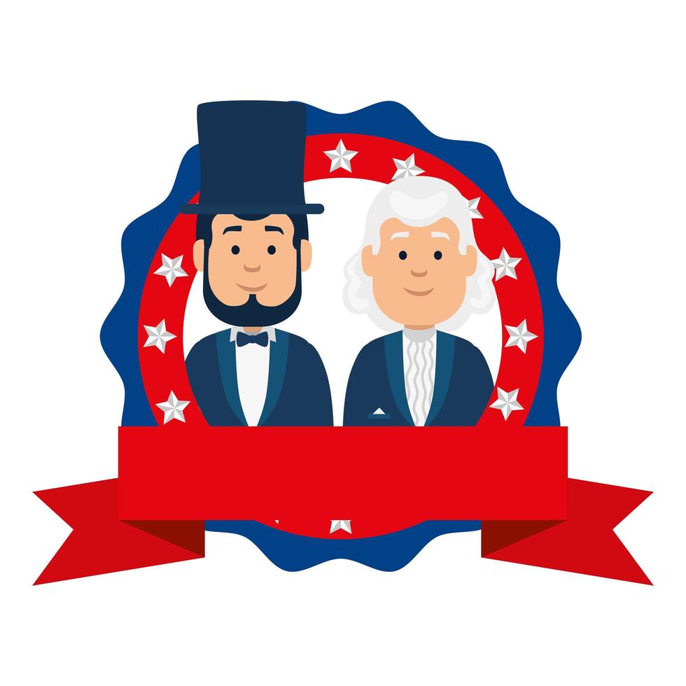 usa presidenten mannen binnen zegel stempel vector design