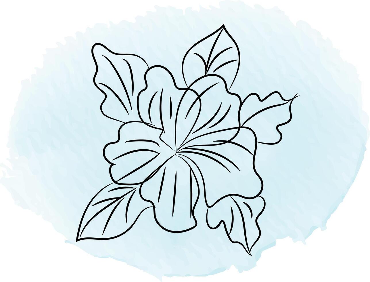 hand- getrokken vlak ontwerp gemakkelijk bloem schets vector
