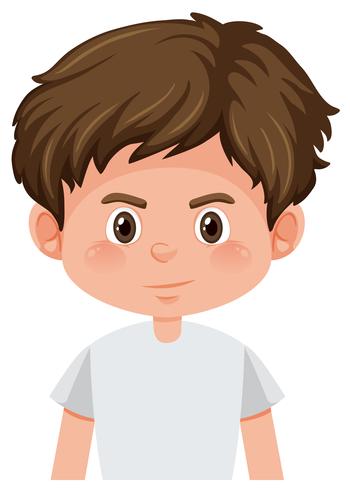 Leuke gelukkige brunette jongen vector