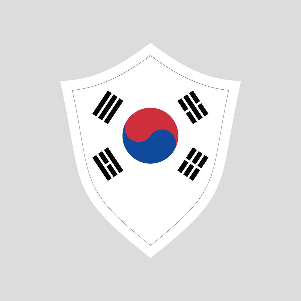 zuiden Korea vlag in schild vorm vector