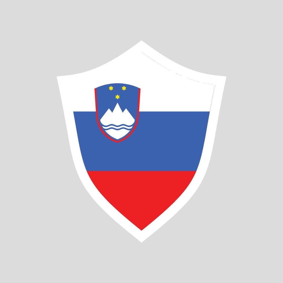 Slovenië vlag in schild vorm vector