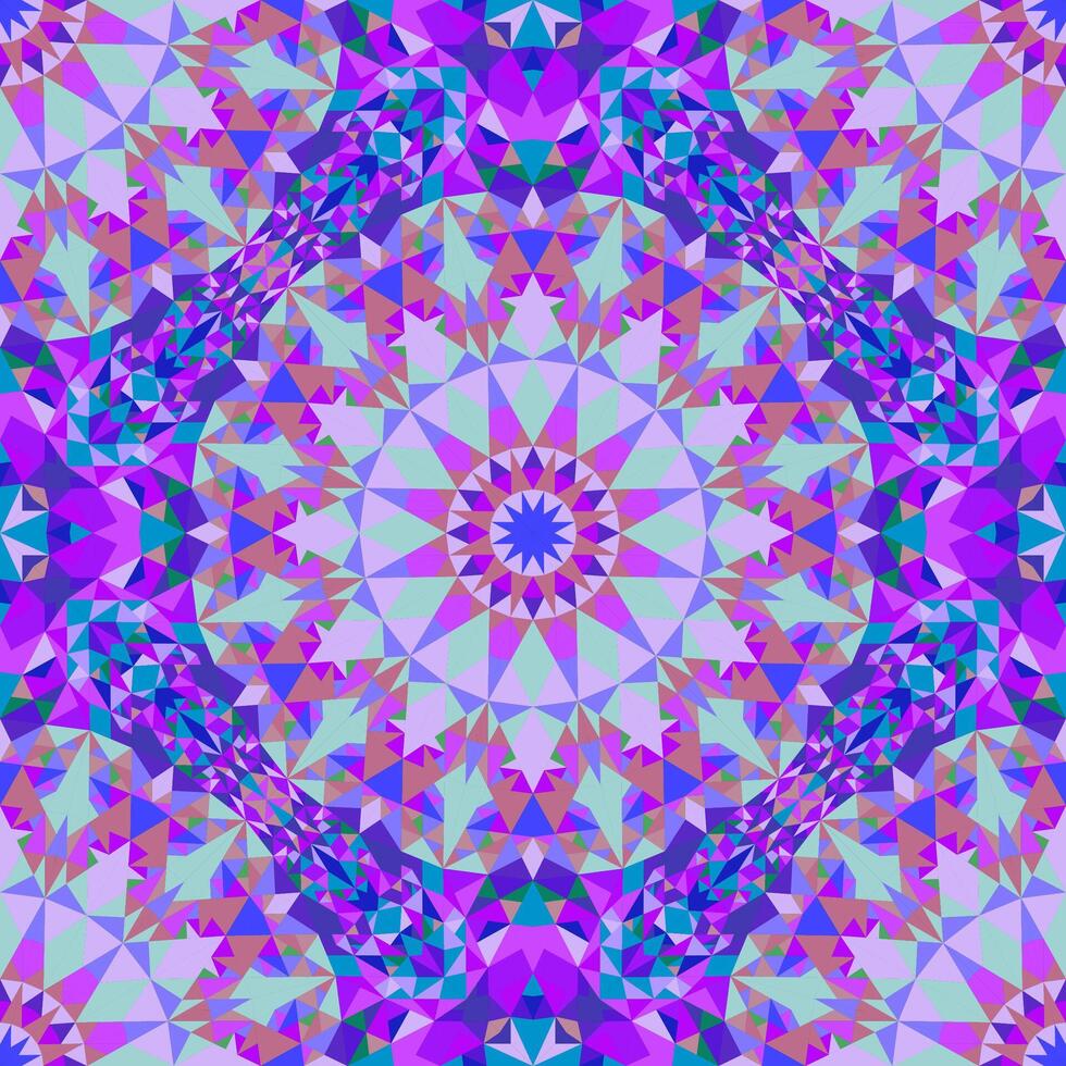 abstract veelkleurig driehoek mandala mozaïek- patroon achtergrond kunst vector