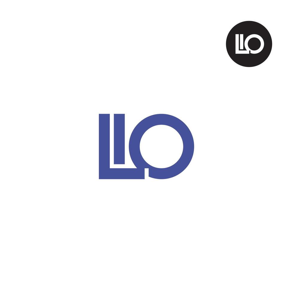 brief lio monogram logo ontwerp vector