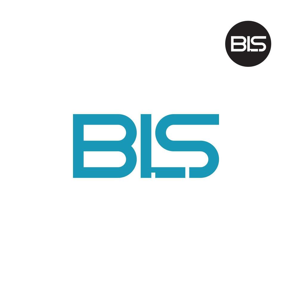 brief bls monogram logo ontwerp vector