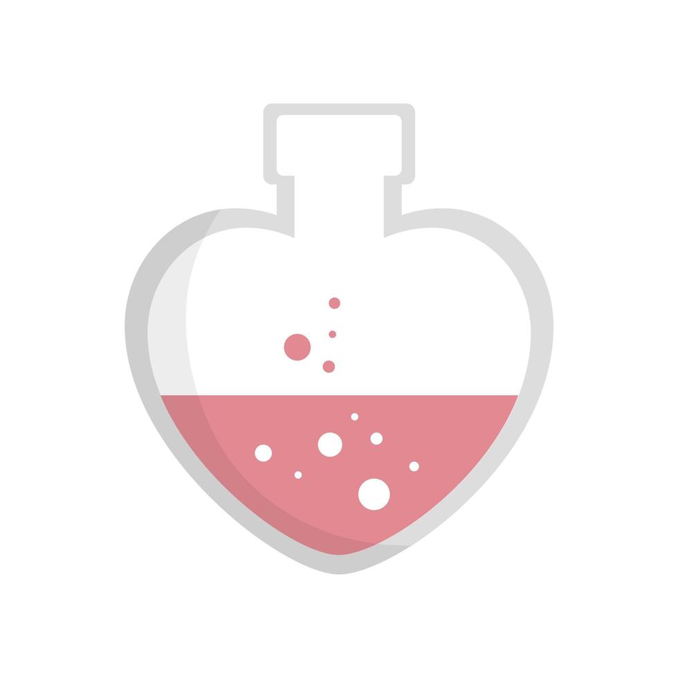 geur met hart fles geïsoleerd pictogram vector