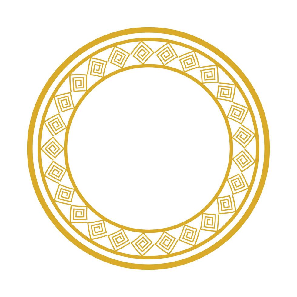 frame circulaire chinese geïsoleerde pictogram vector