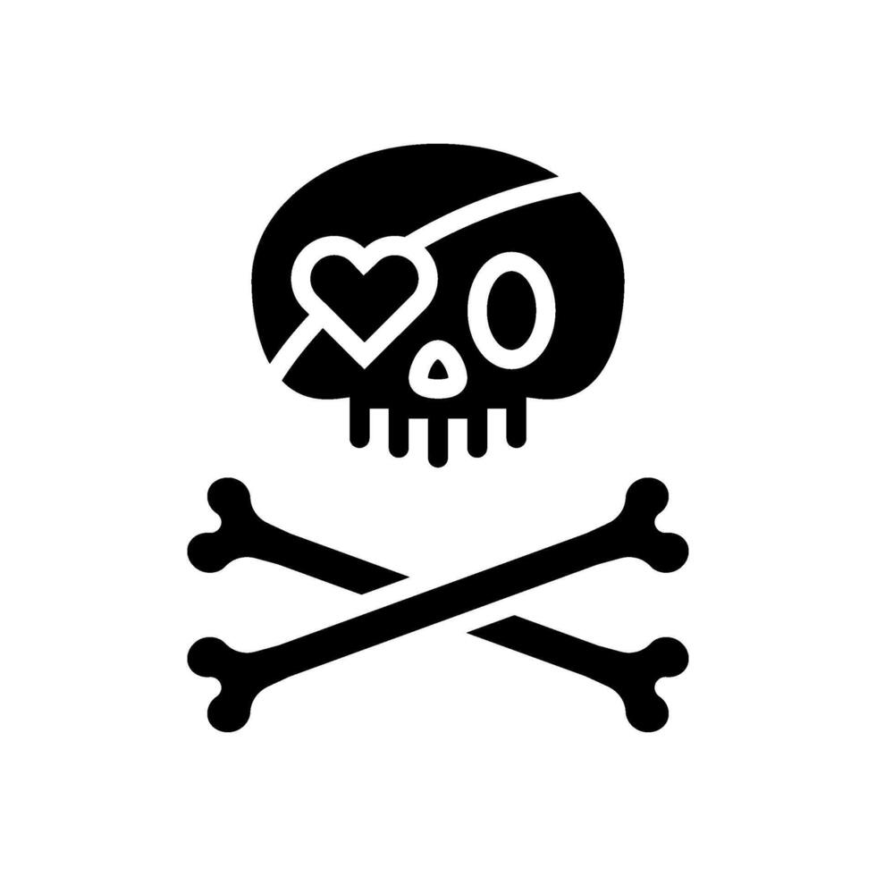 emotioneel hardcore emo kern glyph icoon illustratie vector
