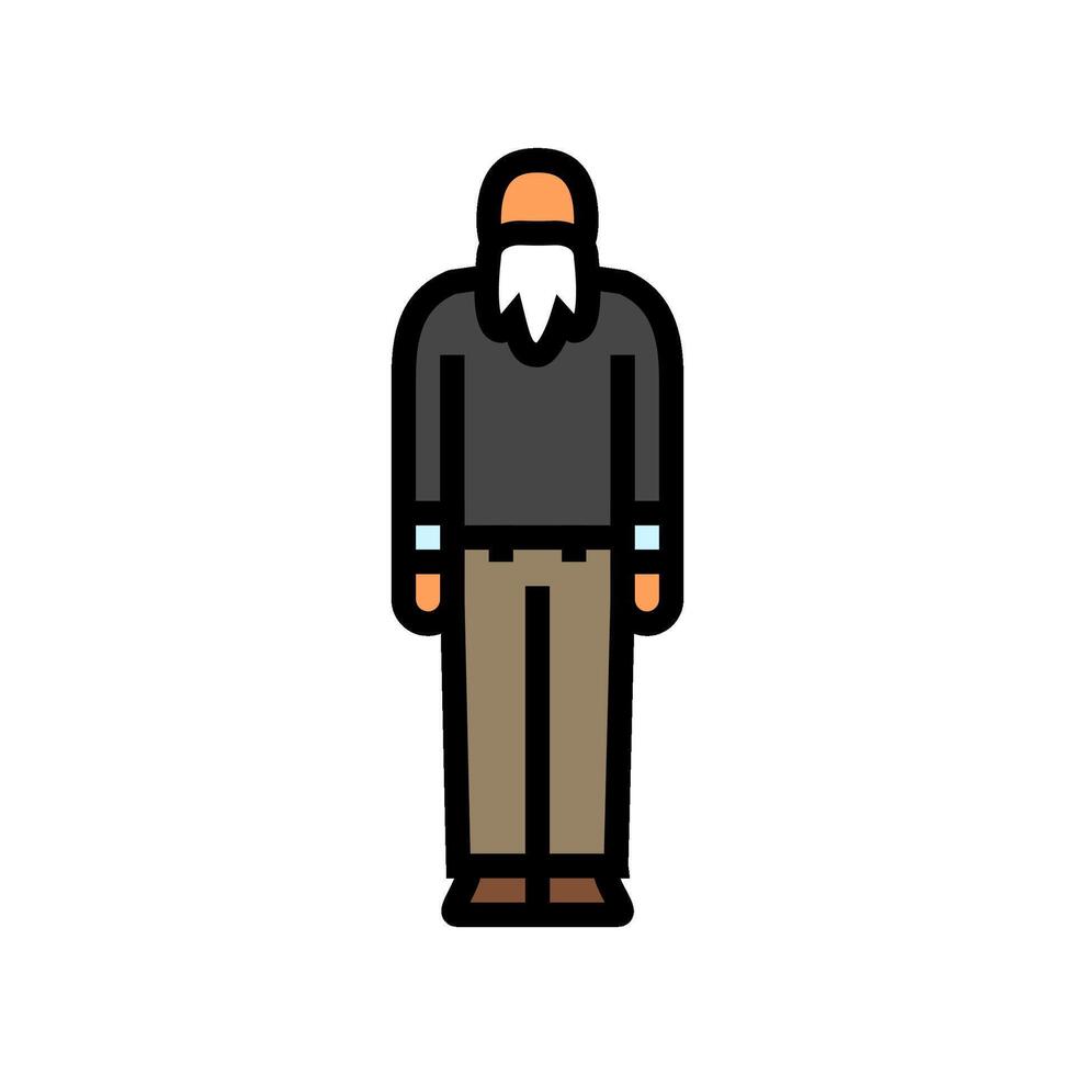 volwassen oud Mens kleur icoon illustratie vector