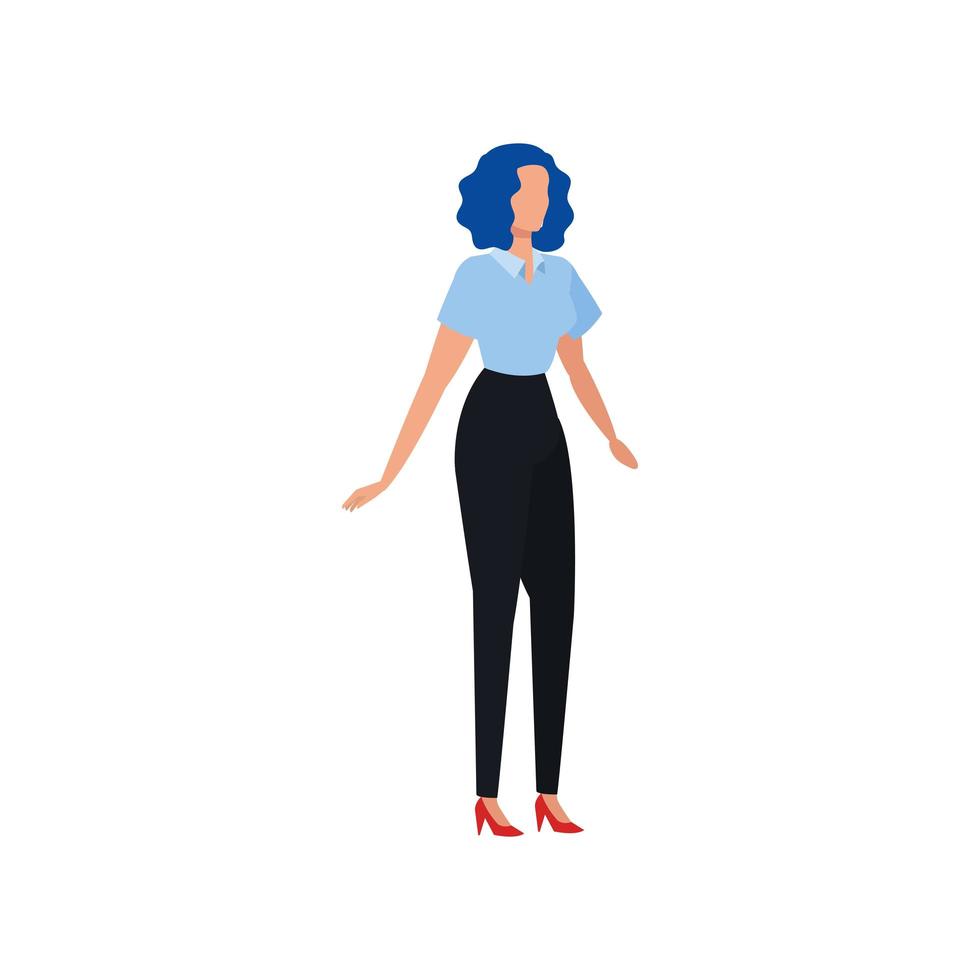 zakelijke vrouw elegante avatar karakter vector