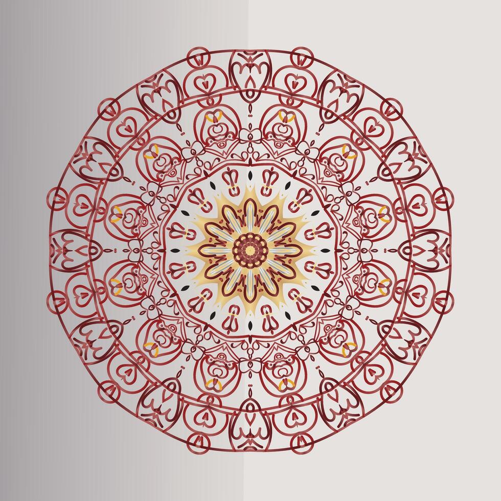 hand- getrokken tekening mandala. etnisch mandala met kleurrijk tribal ornament. geïsoleerd. helder kleuren. vector