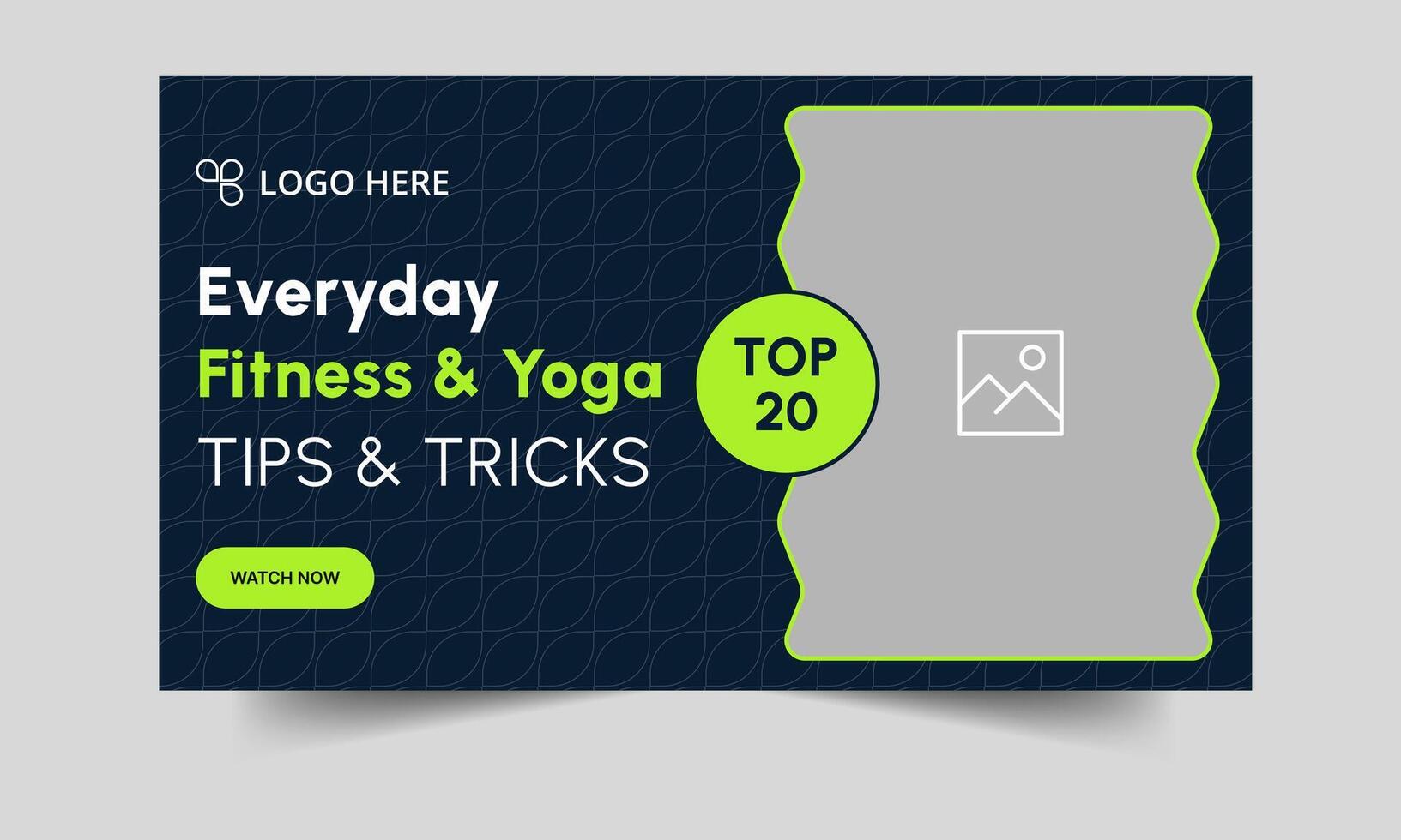 geschiktheid tips en trucs web miniatuur banier ontwerp, elke dag lichaam geschiktheid en yoga technieken, bewerkbare eps 10 het dossier formaat vector