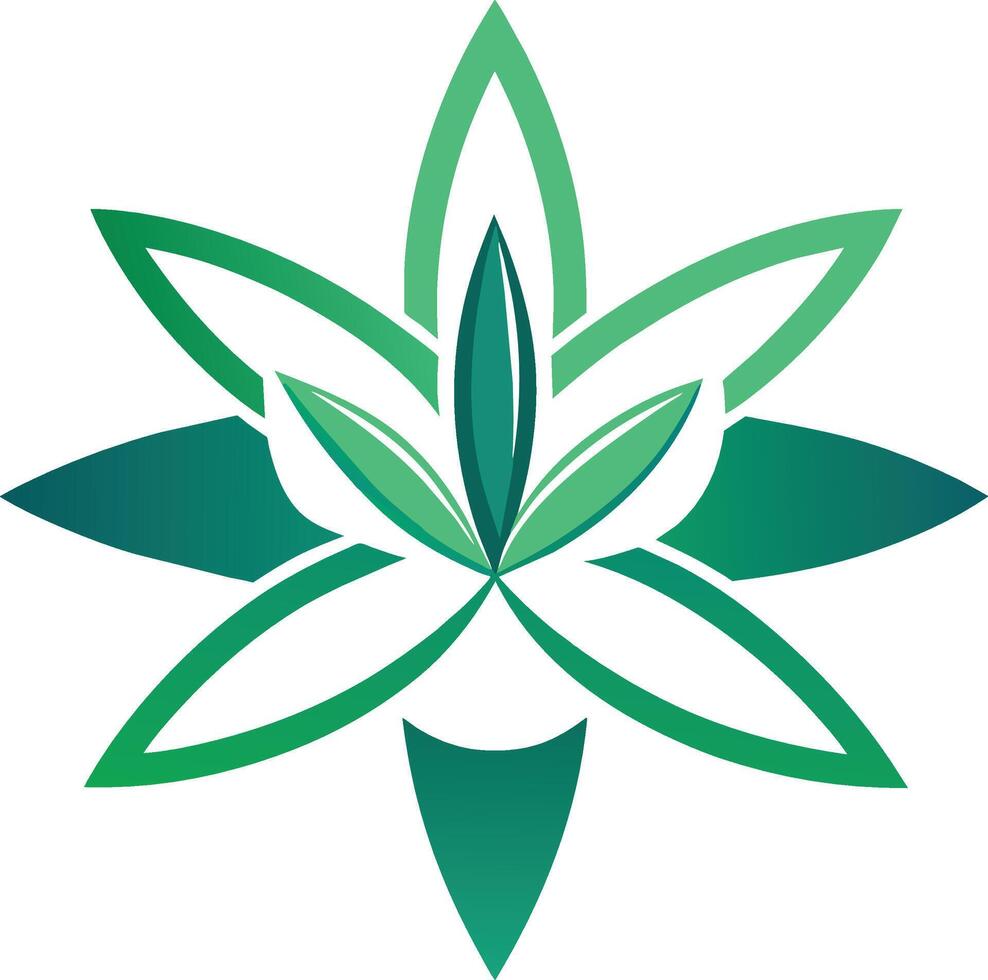 hennep voor medisch logo. marihuana icoon. onkruid en hennep symbool vector