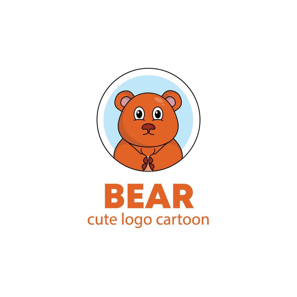 logo dier beer schattig tekenfilm illustratie. dier logo concept .vlak stijl concept illustratie schattig vector