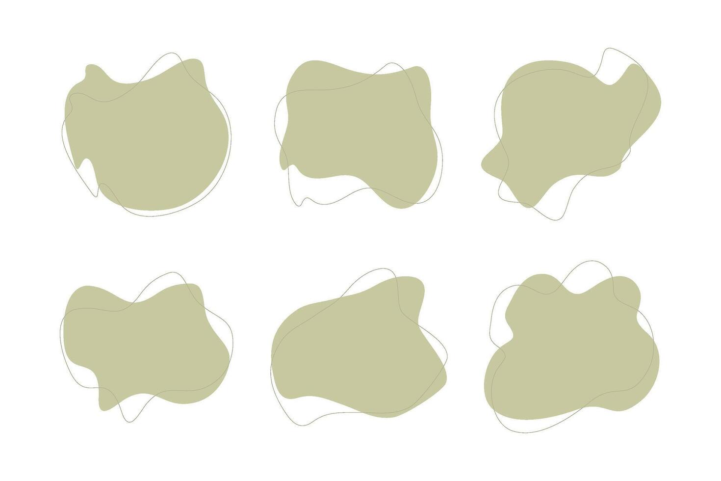 blobs vloeistof vloeistof groen vormen symbool pictogram zichtbaar illustratie reeks vector