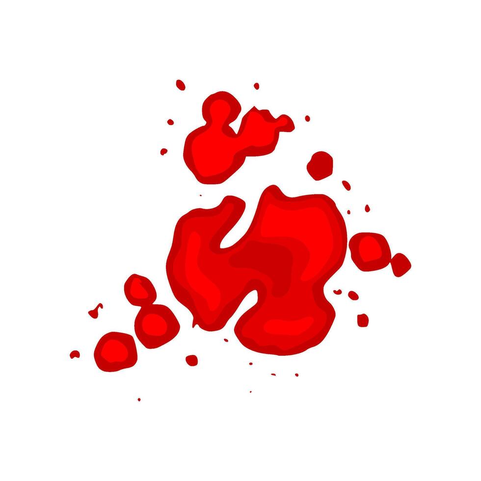 verschrikking bloed geklater tekenfilm illustratie vector