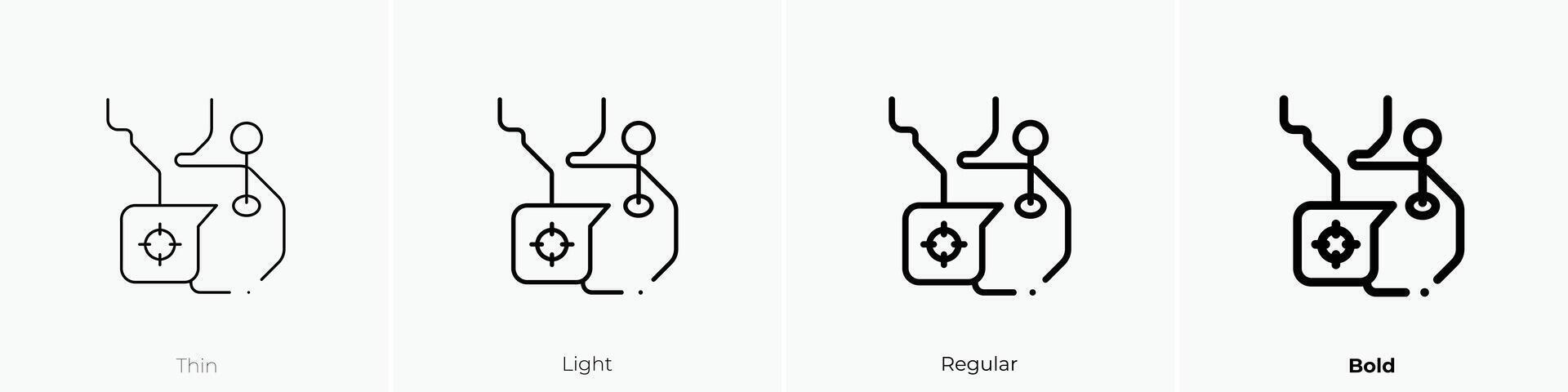 kaart icoon. dun, licht, regelmatig en stoutmoedig stijl ontwerp geïsoleerd Aan wit achtergrond vector