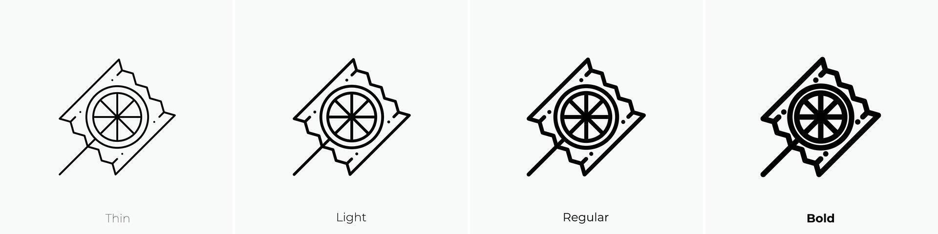 lolly icoon. dun, licht, regelmatig en stoutmoedig stijl ontwerp geïsoleerd Aan wit achtergrond vector