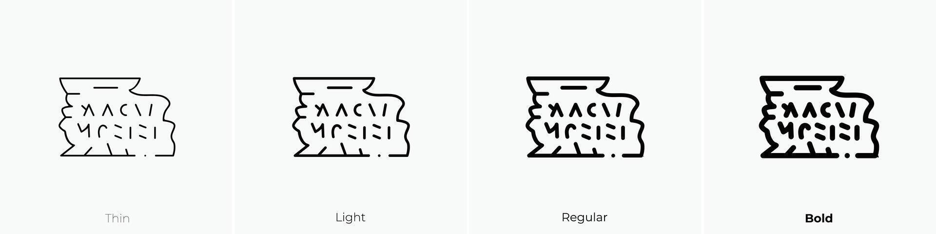 manuscript icoon. dun, licht, regelmatig en stoutmoedig stijl ontwerp geïsoleerd Aan wit achtergrond vector