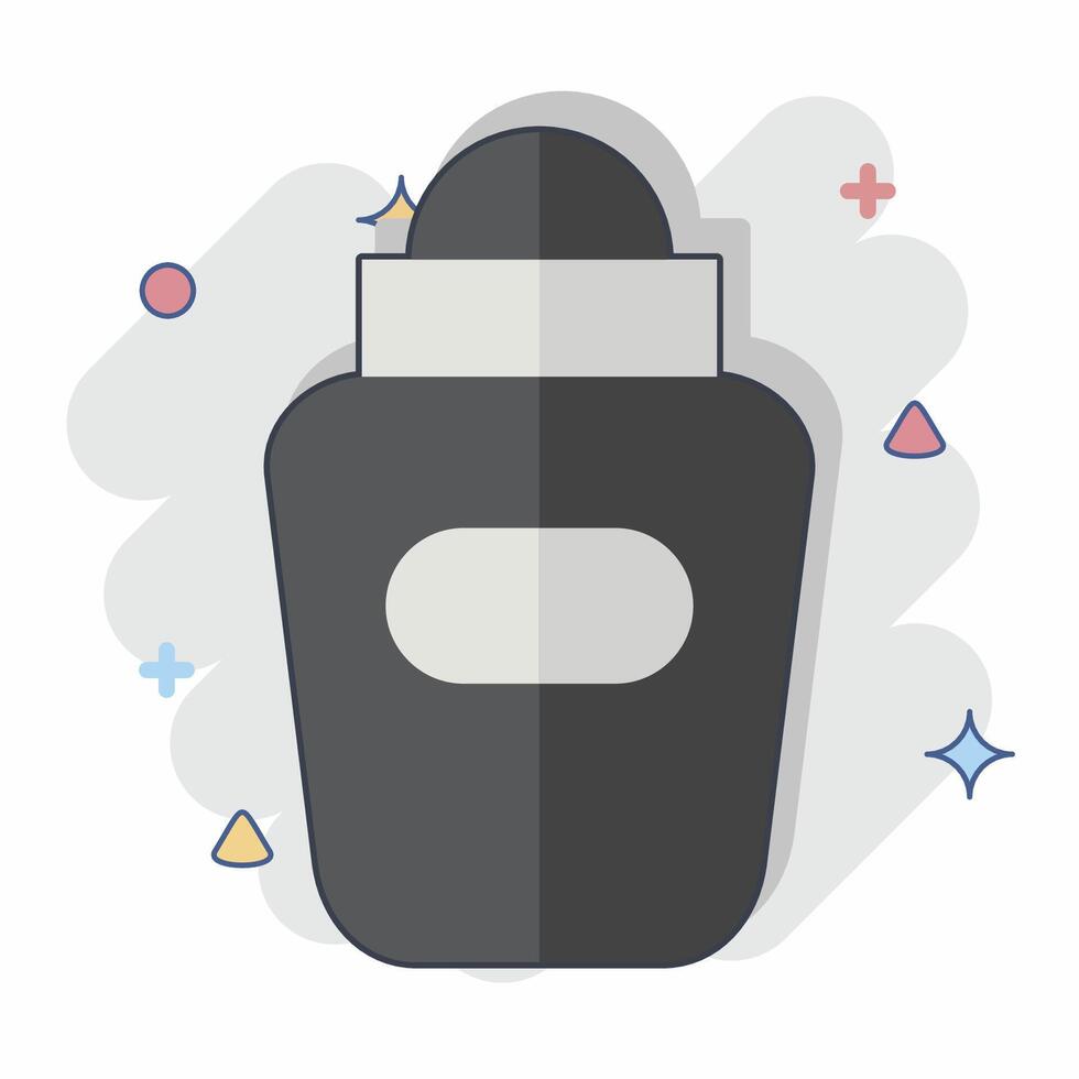 icoon deodorant. verwant naar hygiëne symbool. grappig stijl. gemakkelijk ontwerp illustratie vector