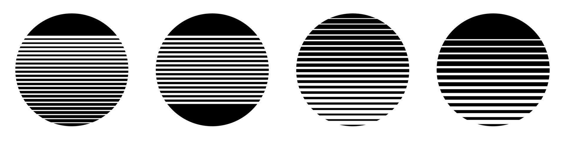 wijnoogst zon cirkel logo. oud zonsopkomst zonsondergang ontwerp embleem. vector