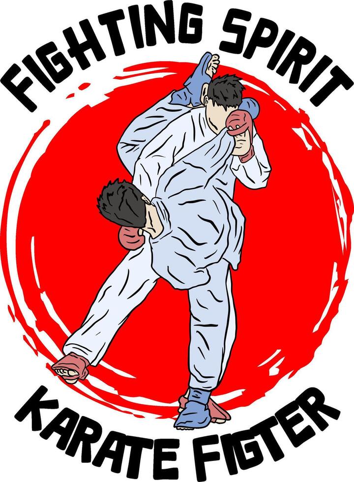 karate silhouet logo icoon vector