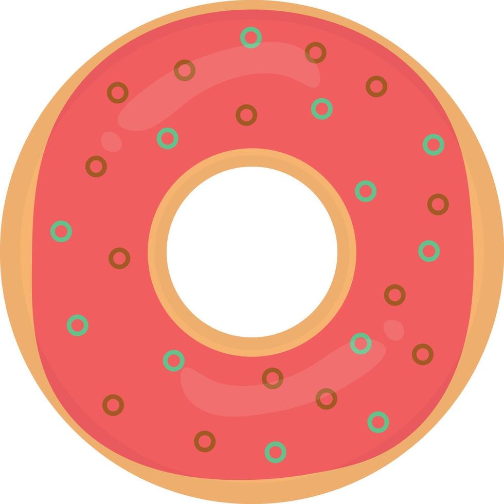 zoet donuts illustratie. heerlijk tussendoortje. met chocola, Macha, en roze geglazuurd tussendoortje Aan wit achtergrond. vector