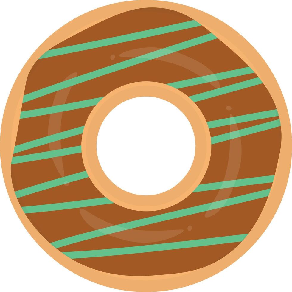 zoet donuts illustratie. heerlijk tussendoortje. met chocola, Macha, en roze geglazuurd tussendoortje Aan wit achtergrond. vector