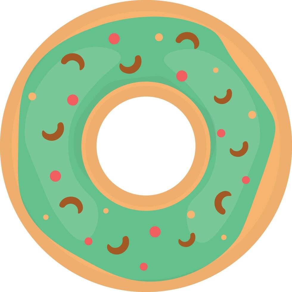 zoet donuts illustratie. heerlijk tussendoortje. met chocola, Macha, en roze geglazuurd tussendoortje Aan wit achtergrond. vector