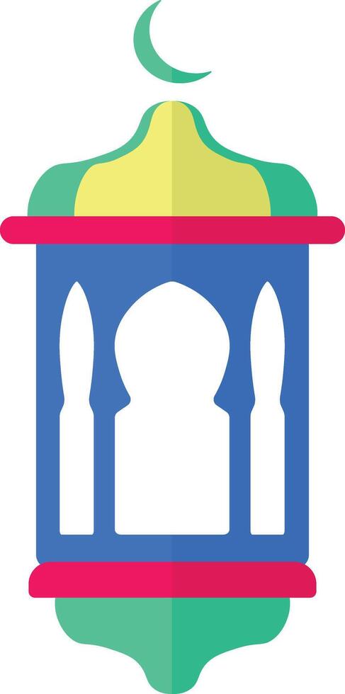 Ramadhan kareem lantaarn icoon. met vlak tekenfilm ontwerp vector