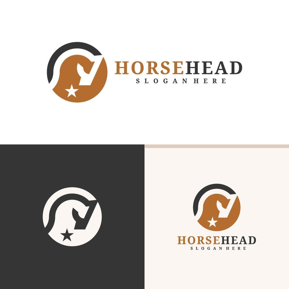 paard hoofd logo ontwerp . paard illustratie logo concept vector