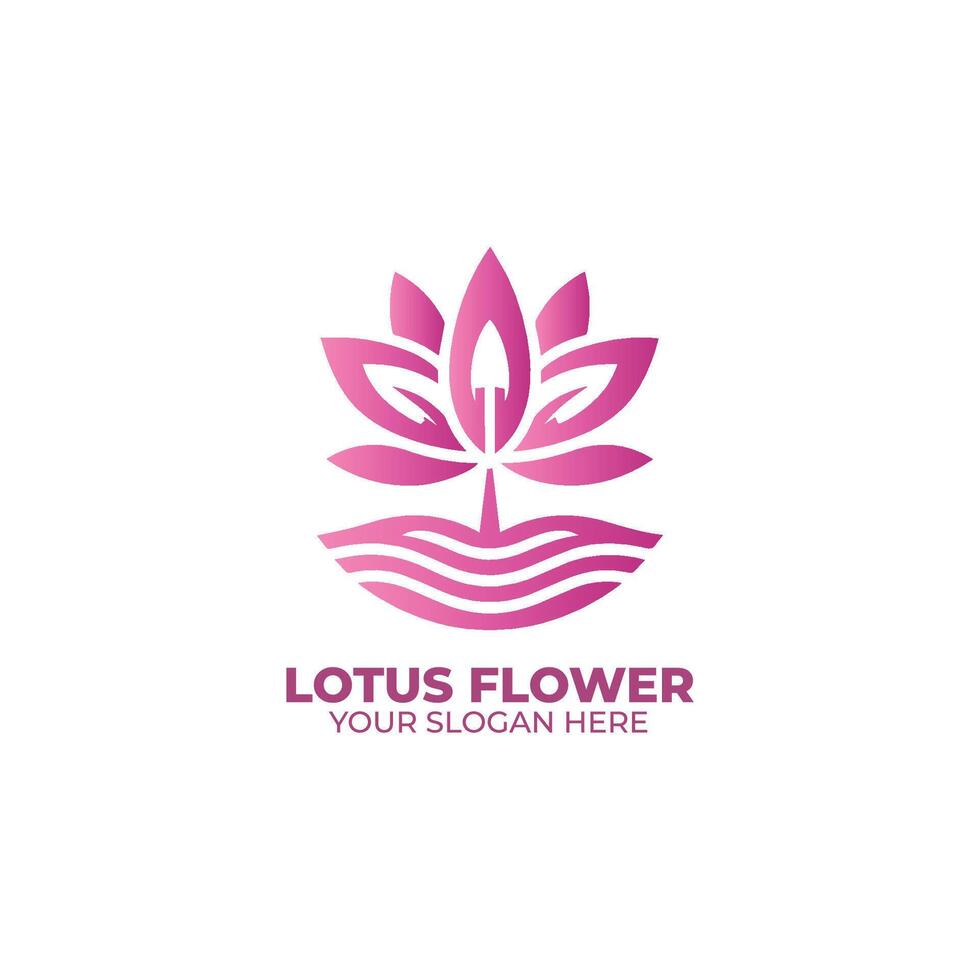 de lotus bloem logo ontwerp vector