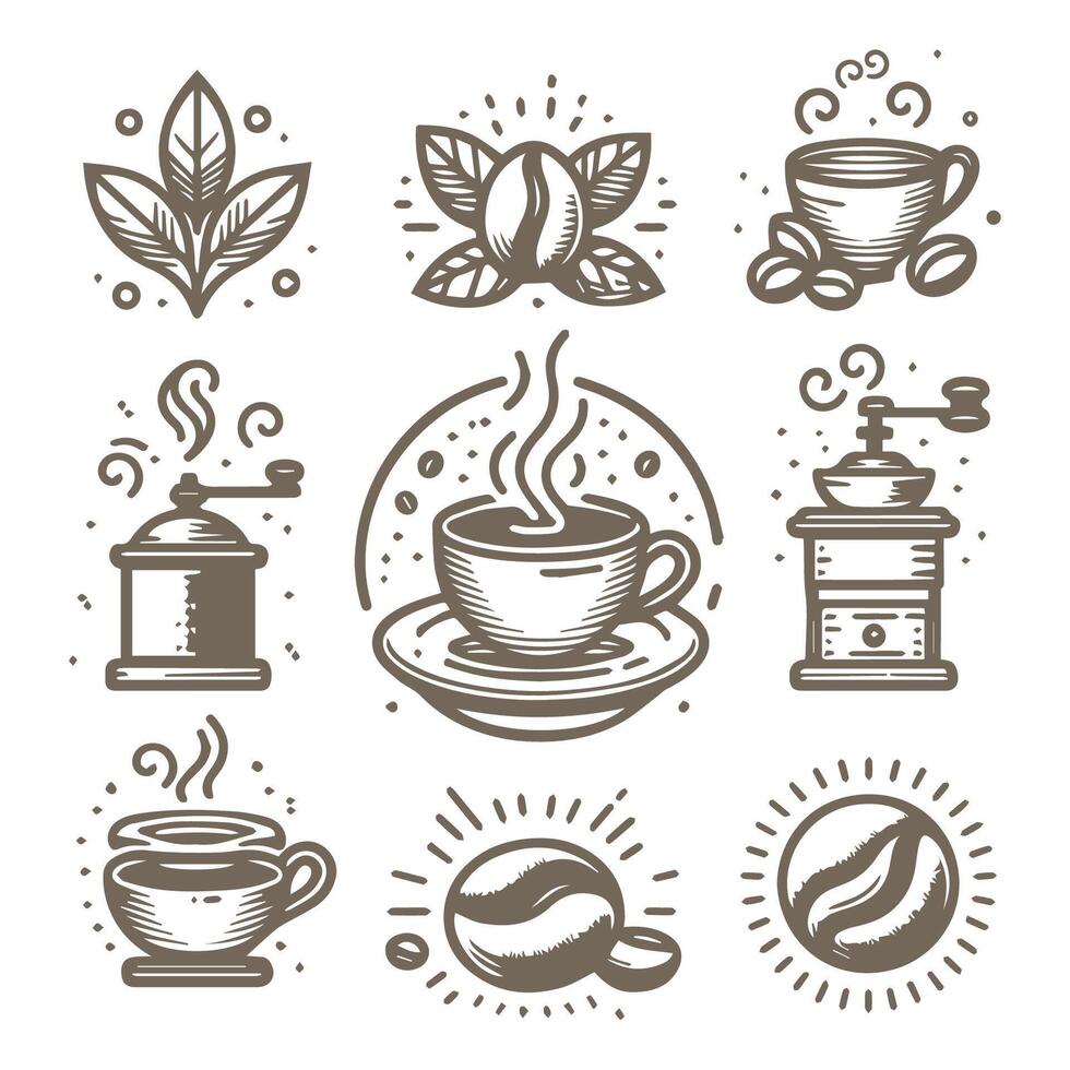coffeeshop en café logo ontwerp vector