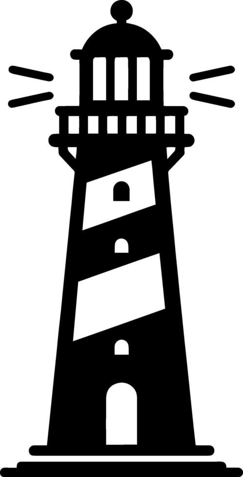 vuurtoren silhouet logo vector