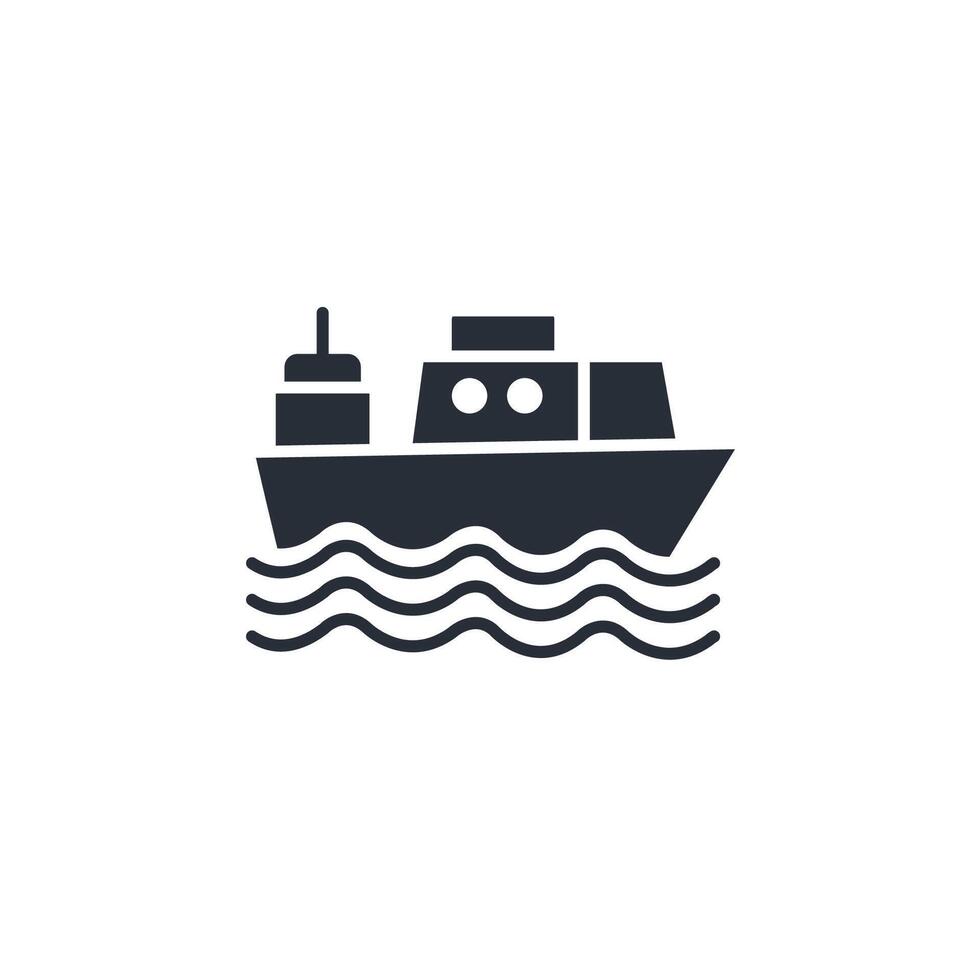 veerboot boot icoon. .bewerkbaar slag.lineair stijl teken voor gebruik web ontwerp, logo.symbool illustratie. vector