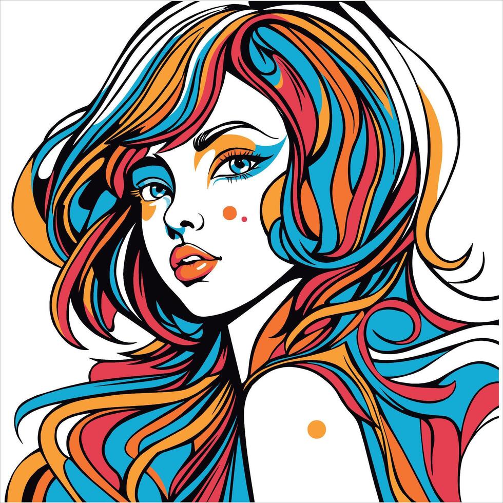 abstract Dames kunst vector