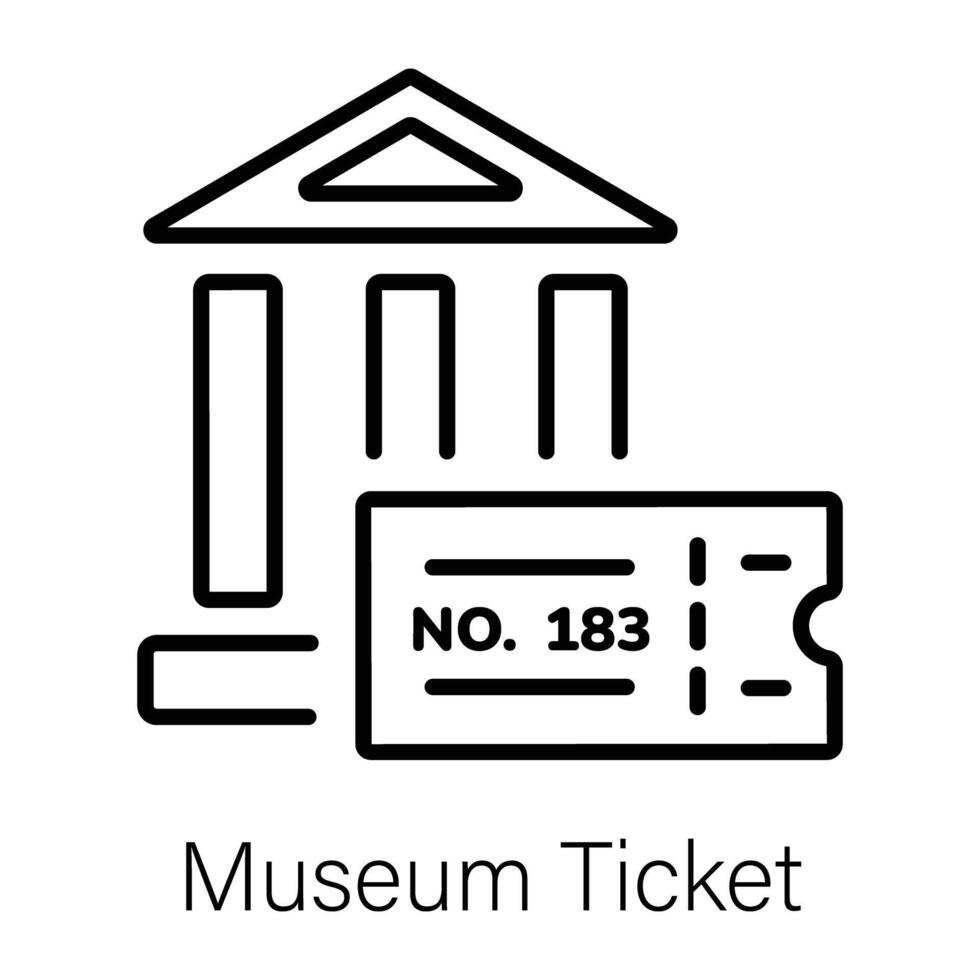 modieus museum ticket vector