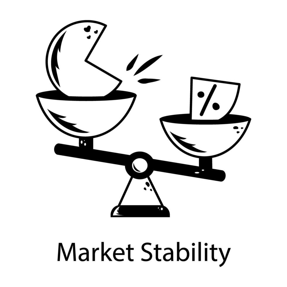 modieus markt stabiliteit vector